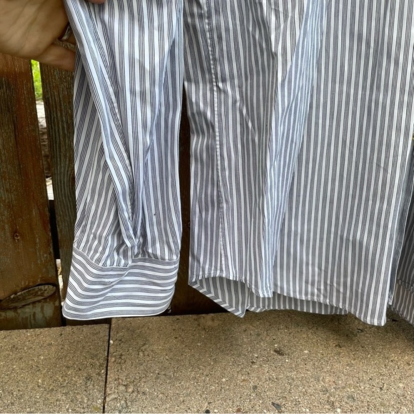 RALPH LAUREN Men’s Classic Fit Black White Stripe Long Sleeve 16 34/35 - Picture 6 of 13